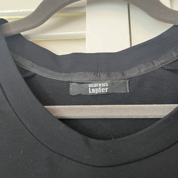 RARE Markus Lupfer dress black sequin silver medium t-shirt - Picture 6 of 10
